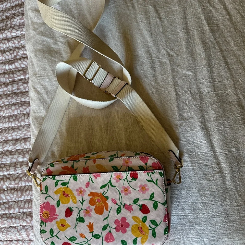 Kate Spade Floral Crossbody Bag - Pink, Orange, Yellow, Green - Picture 5 of 8